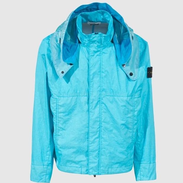 스톤아일랜드 멤브라나 3L TC 탈부착 후드 블루종