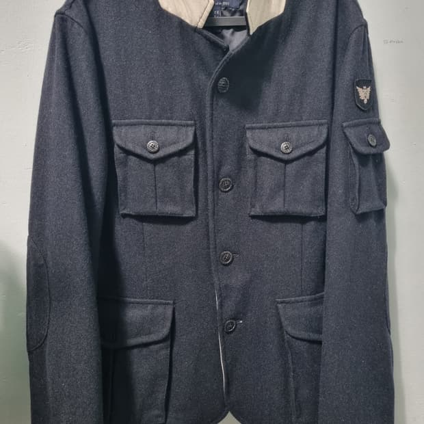 아르마니진스 남성 모직 자켓 숏코트 독수리 자수