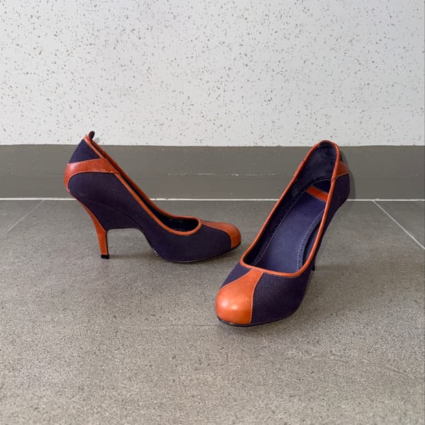 DIESEL purple orange edge pumps heels