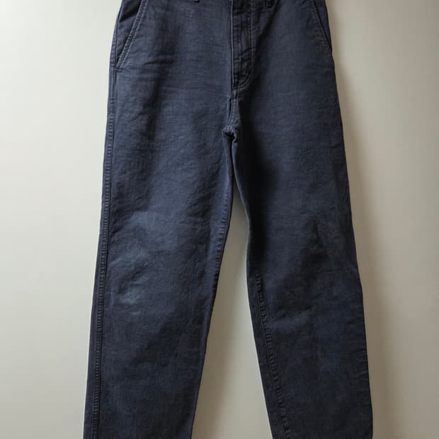 포터리 원워시드 와이드데님  워시드네이비 1사이즈