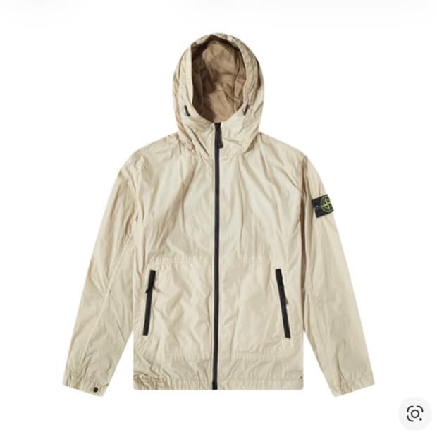 스톤아일랜드 크링클랩스 나일론 가먼트 다이드 후드 자켓 바람막이 L