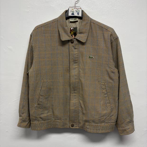 빈티지 라코스테 체크 블루종