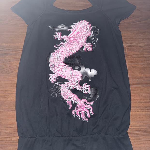 y2k 오리엔탈 반팔