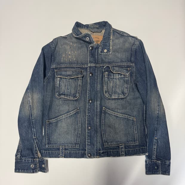 여성 리바이스 멀티포켓 빈티지 워싱 데님자켓 S ~ M