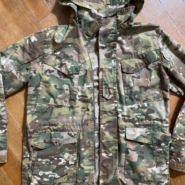 미군 멀티캠 야상 자켓 밀리터리 후드 (105)
