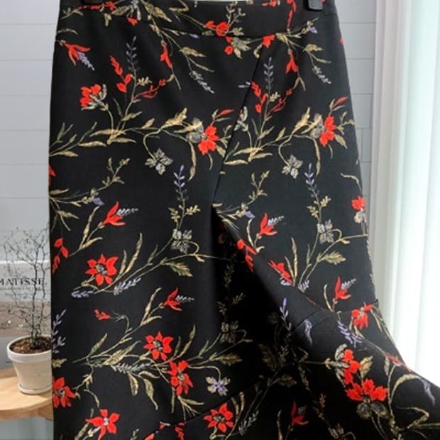 새) 에고이스트 플라워 롱 스커트