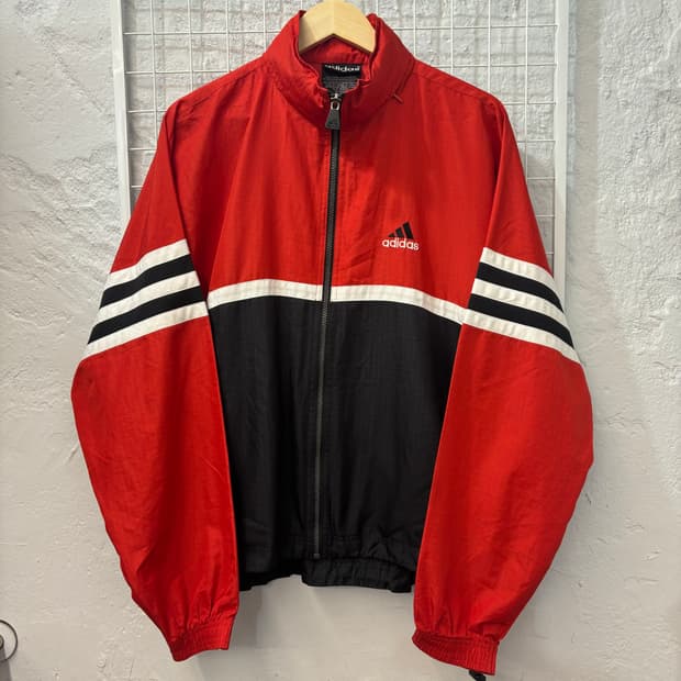 90s 아디다스 올드스쿨 가오리핏 바람막이 자켓 M