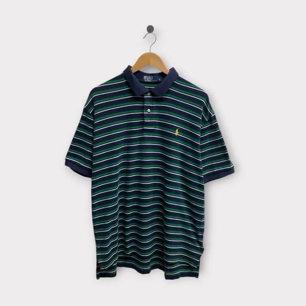 폴로 랄프로렌 스트라이프 피케 카라티 L