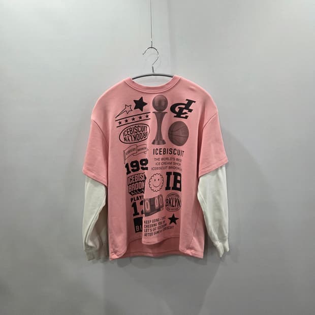아이스비스킷 키즈 프린팅 롱슬리브 155