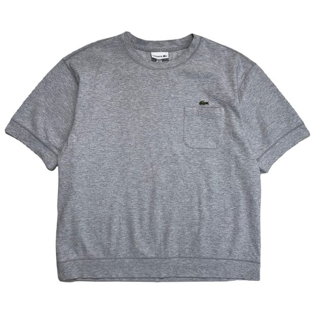 LACOSTE 포켓 반팔 티 그레이 XL