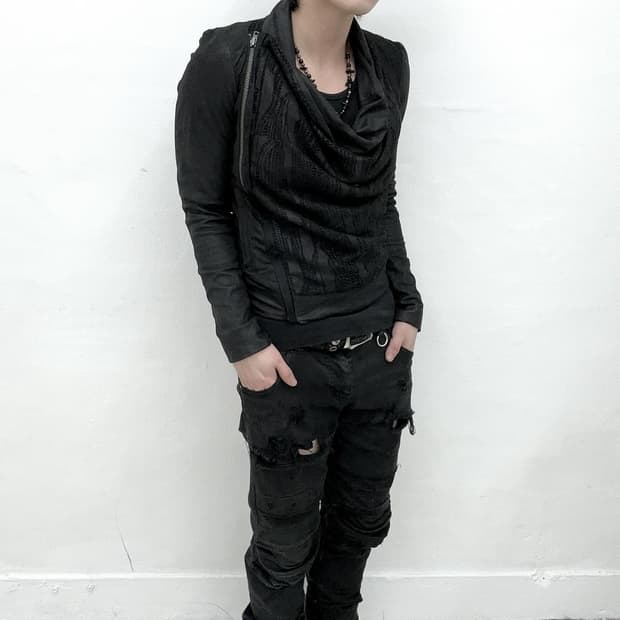 Helmut lang drape asymmetry jacket