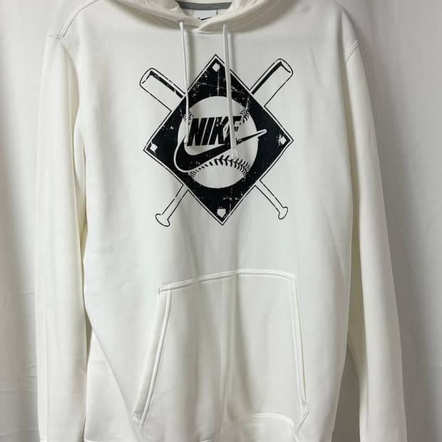 (새상품)나이키 베이스볼 흰색 후드티