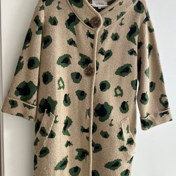 Lozza 레오파드 패턴 니트 코트 55