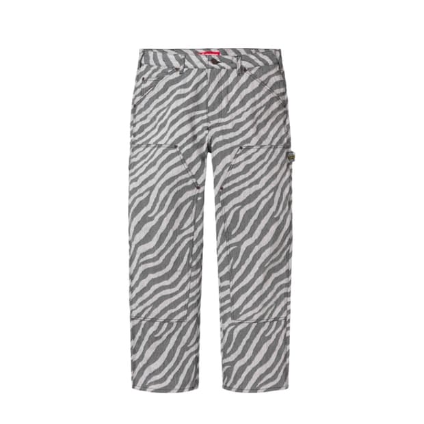 슈프림 더블 니 페인터 팬츠 지브라 - 24SS