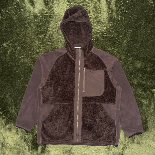 [XL] 유니클로 X 화이트 마운티니어링 플리스 풀 집 자켓 브라운