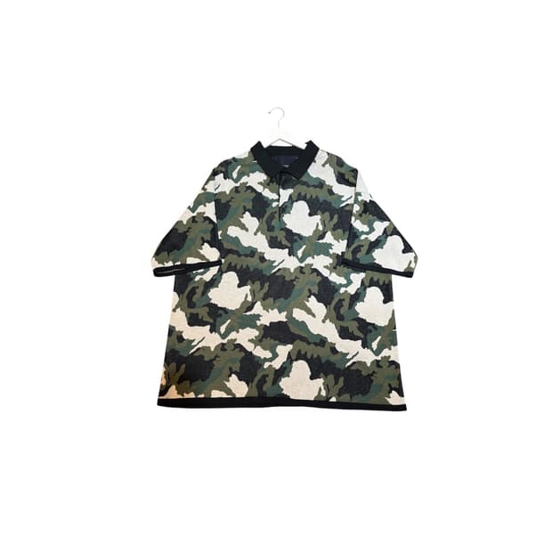 JUUNJ 준지 밀리터리 카모 럭비 반팔티셔츠
