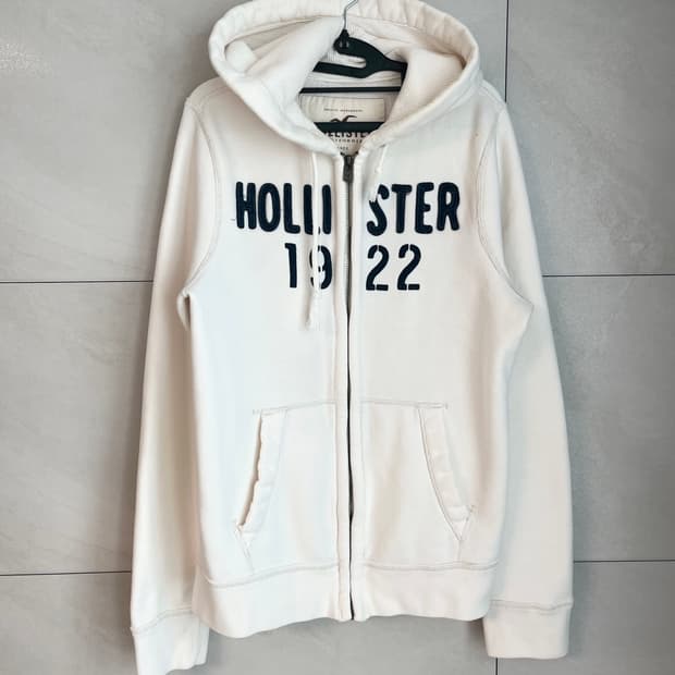 홀리스터 화이트 후드집업 (M)