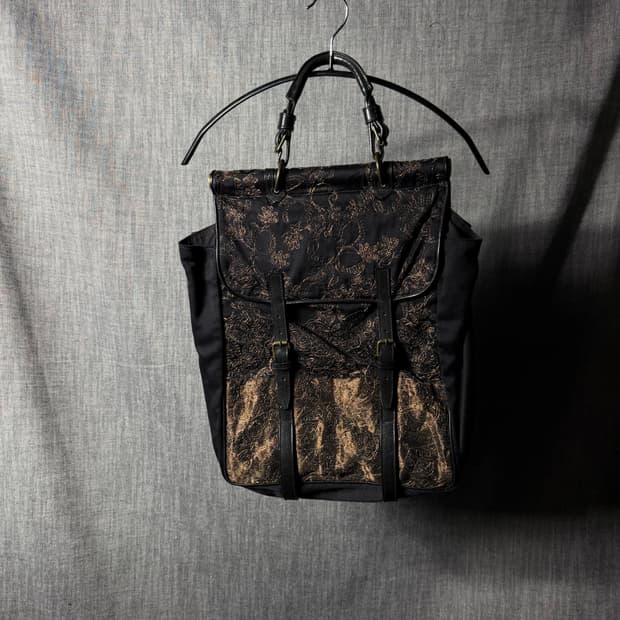 드리스반노튼 빈티지 자카드 핸드백