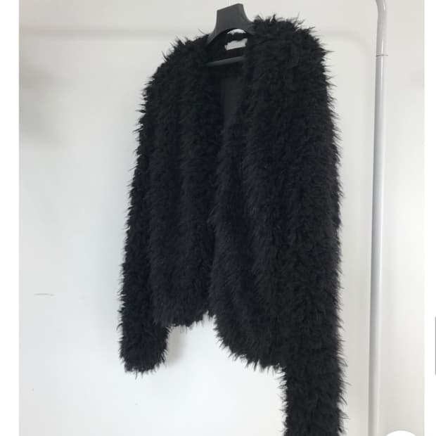 loose fur cardigan