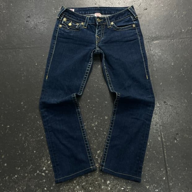 27 트루릴리전 옐로우 스티치 데님팬츠