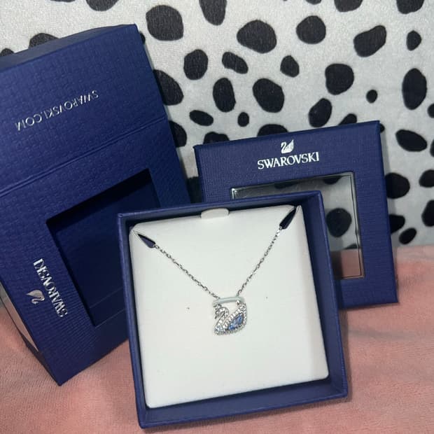 정품 스와로브스키 블루 스완 목걸이 풀박스 dazzling swan