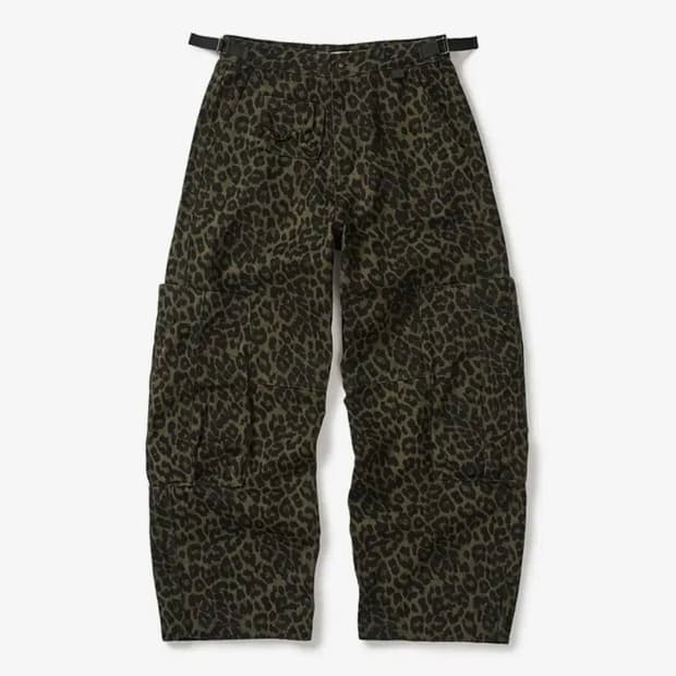 카락터 레오파드 팬츠 카키 00