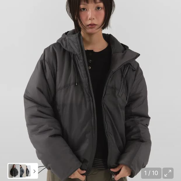 패러킷 신슐레이트 패디드 점퍼 차콜 S