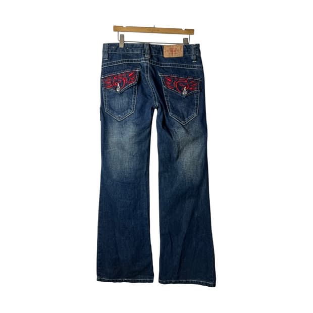 [Slap Stick] 펑크 로우라이즈 부츠컷 데님팬츠