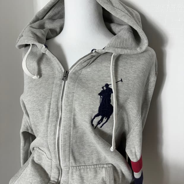 폴로 대장 빅포니 그레이 후드집업