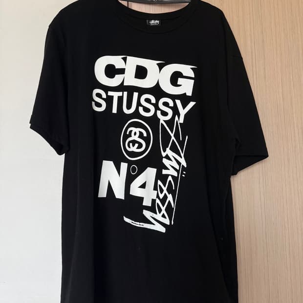 CDG x 스투시 티셔츠 블랙