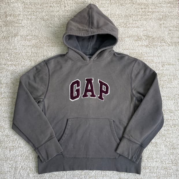 [M] 00s GAP 갭 헤비웨이트 부클 로고 후드티셔츠