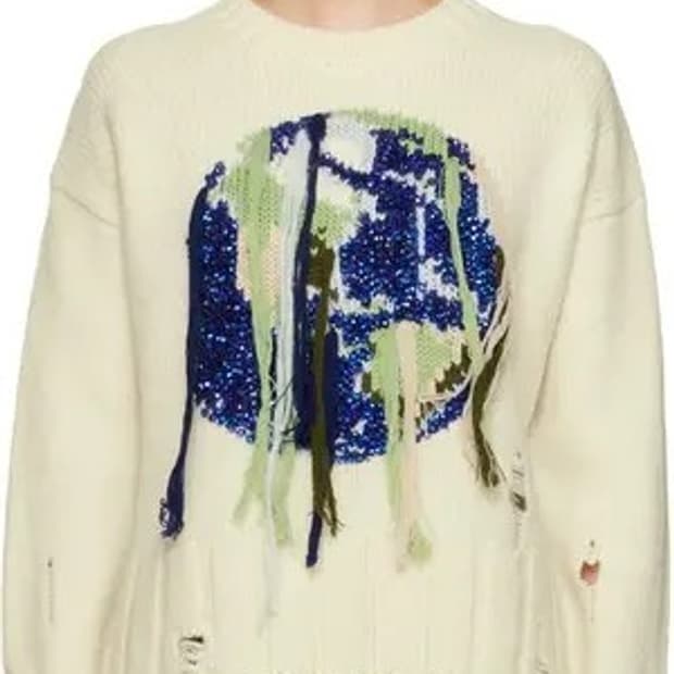 JWANDERSON  울 100% 그래픽 디테일 니트  L사이즈