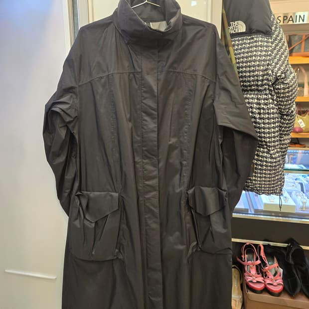 룰루레몬 (lululemon) 블랙 롱 트렌치/레인 코트 