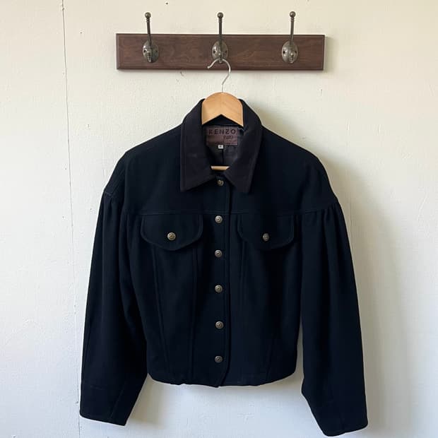 KENZO 셔링 트위드 자켓