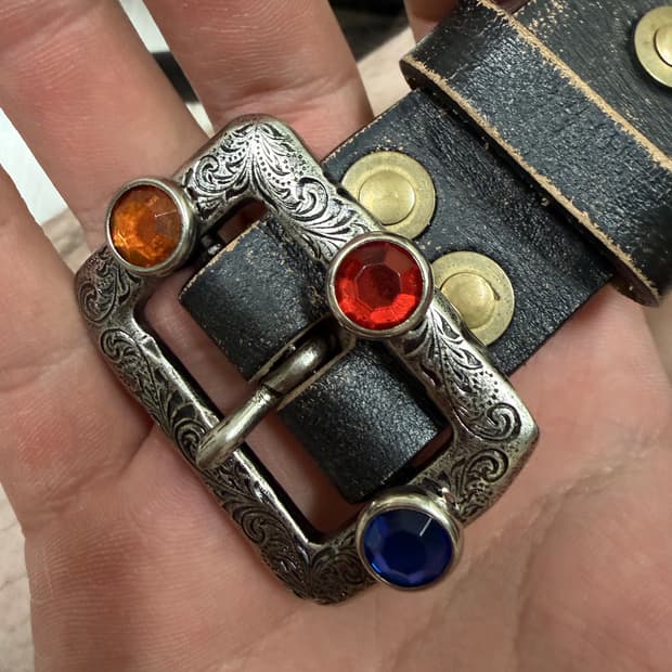 캐피탈 오일드 레더 벨트 