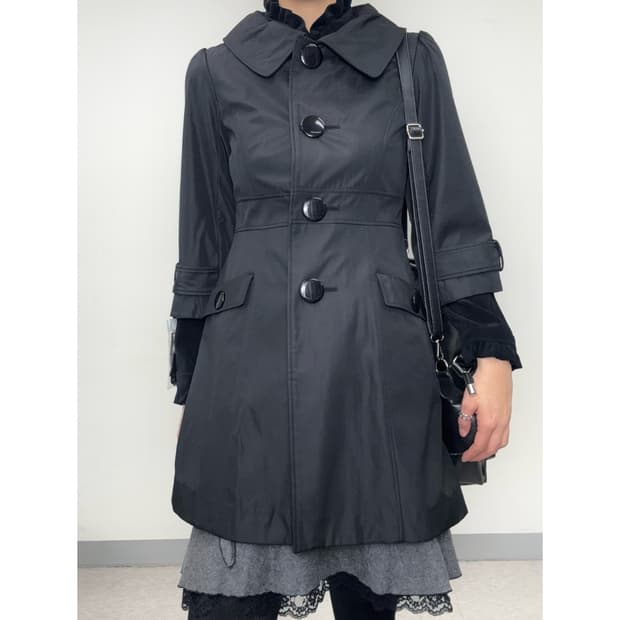 빈티지 블랙 코트