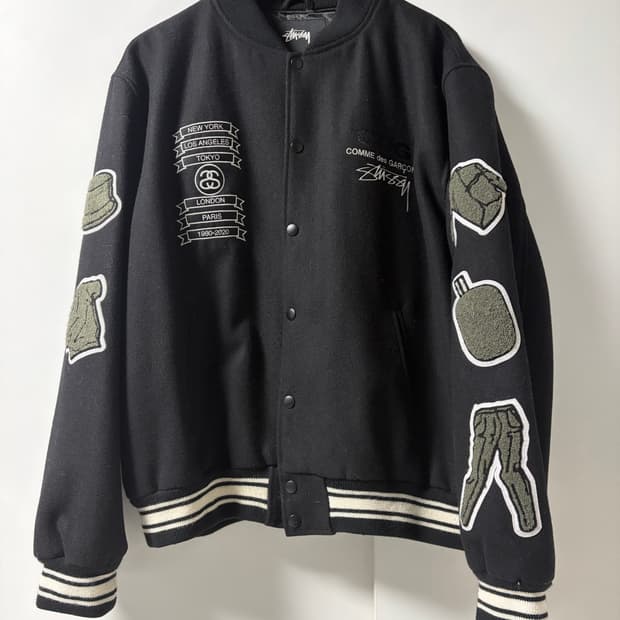 스투시 꼼데가르송 바시티 xl