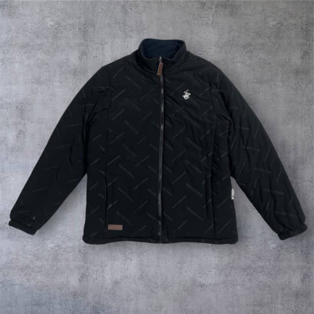 비버리힐스 폴로클럽 리버시블 양면 퀄팅 플리스 자켓 100