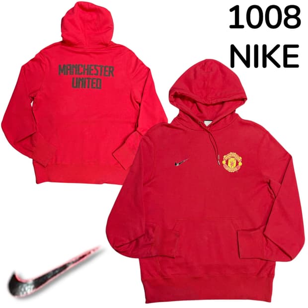 나이키 맨유 축구팀 후드티 레드 M