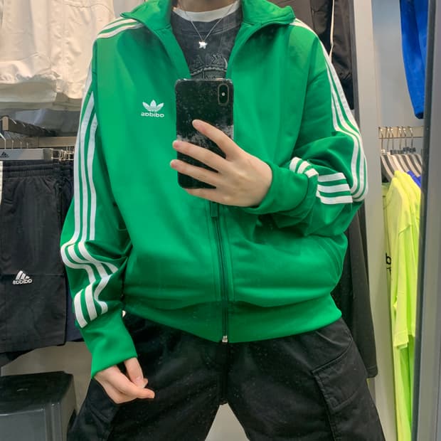 아디다스 초록 져지