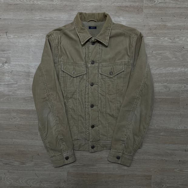 저스트핏 이너플리스 후리스 안감 코듀로이 트러커자켓 [베이지] L/100