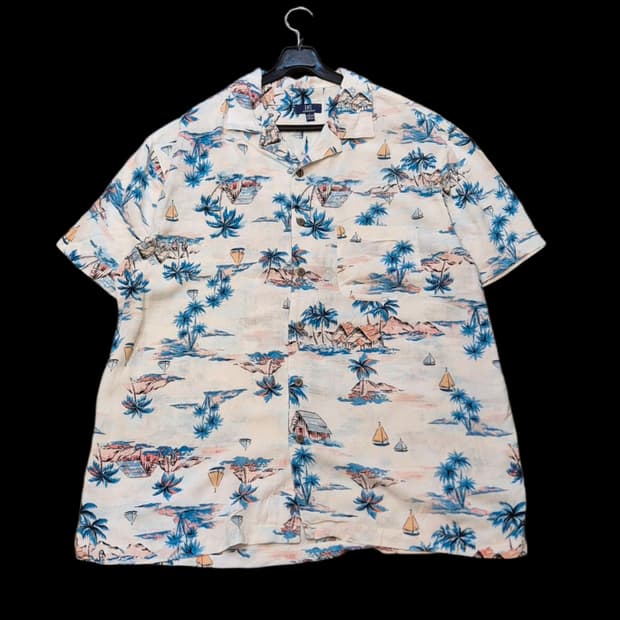 (L~XL)USA 하와이안 반팔셔츠 