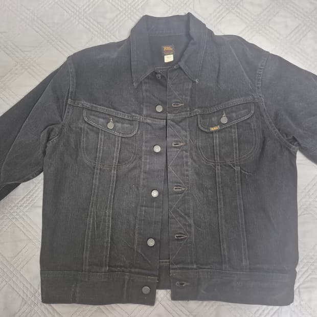 더블알엘 블랙 트러커 자켓