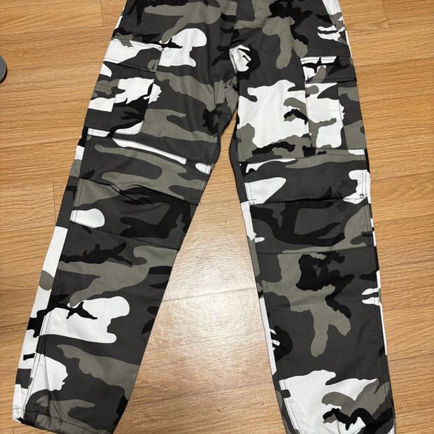 그레이 밀리터리 카모 카고 바지