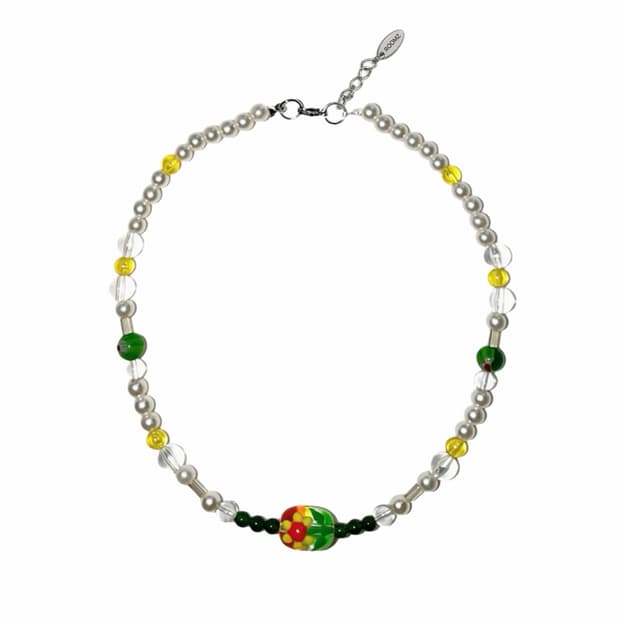 FLOWER  BEADS NECKLACE 플라워 비즈목걸이