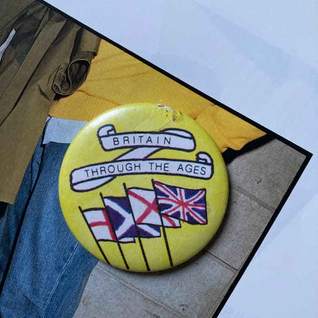 빈티지 BRITAIN 영국기 프린팅 핀 버튼 뱃지 브로치 악세사리
