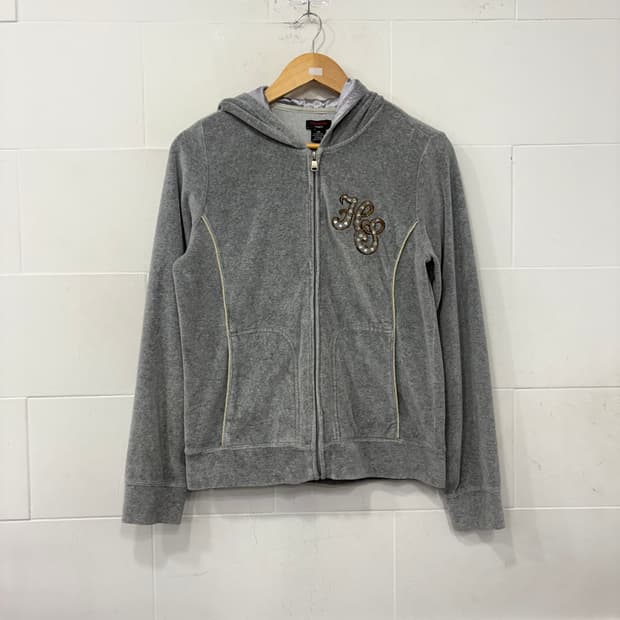 y2k 벨벳 후드집업