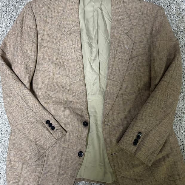 일본판 GRIMA 울 체크 블레이저 사이즈 105~110