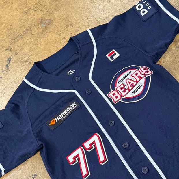 FILA 두산베어스 어웨이 유니폼 77 이승엽 마킹 b10