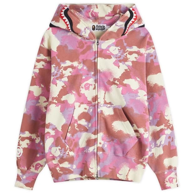 베이프 맵 카모 샤크 집업 후드티 